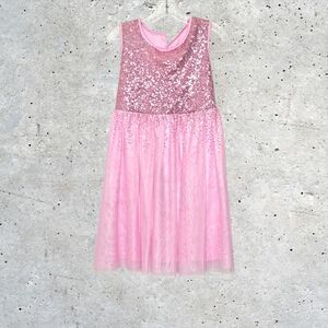 Wonder Nation Girls Tulle Tutu Dress Sleeveless Crew Neck Sequin Size XL Plus